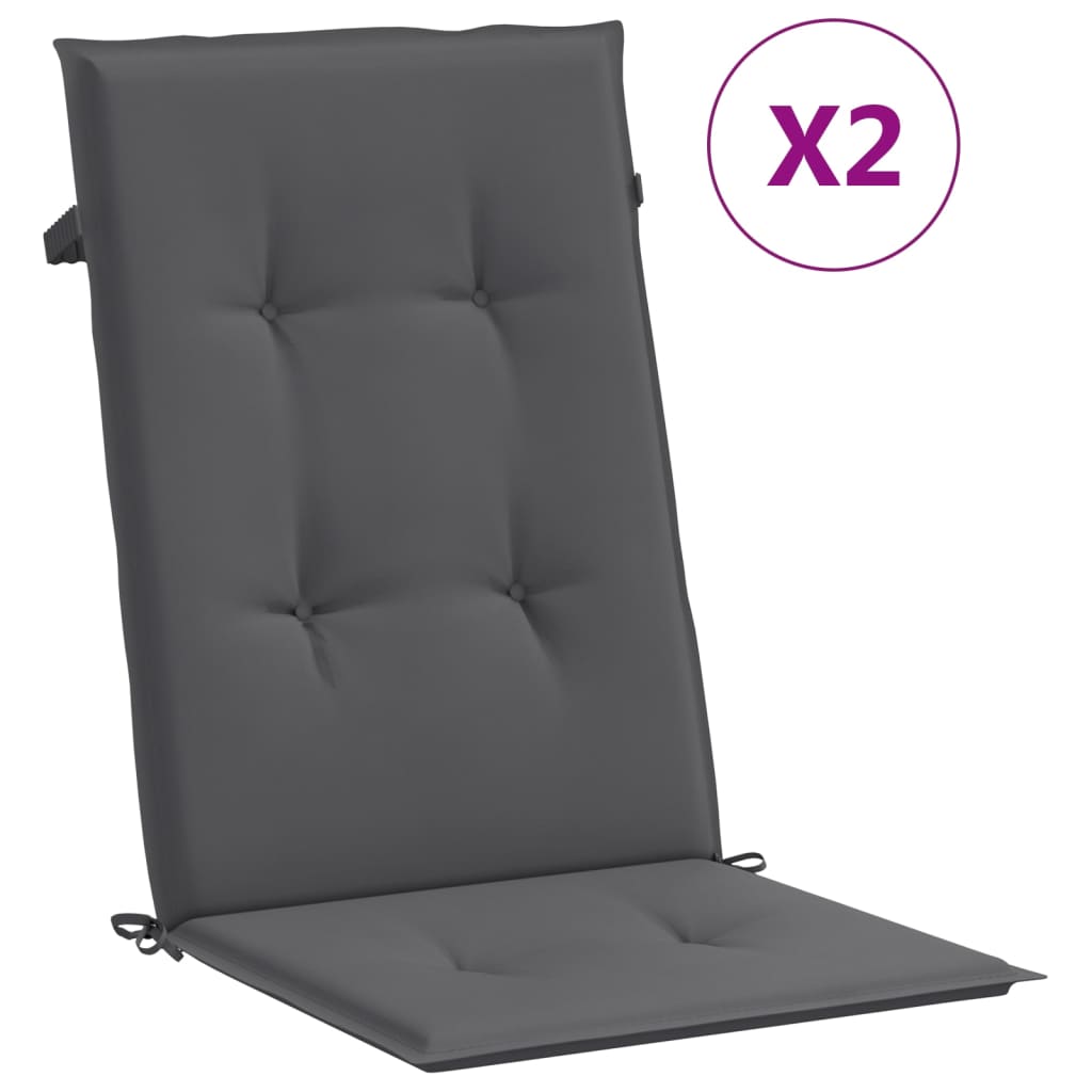 8718475507406_a_en_hd_1 vidaXL Garden Highback Chair Cushions 2 pcs Anthracite 120x50x3 cm Fabric - Image 2