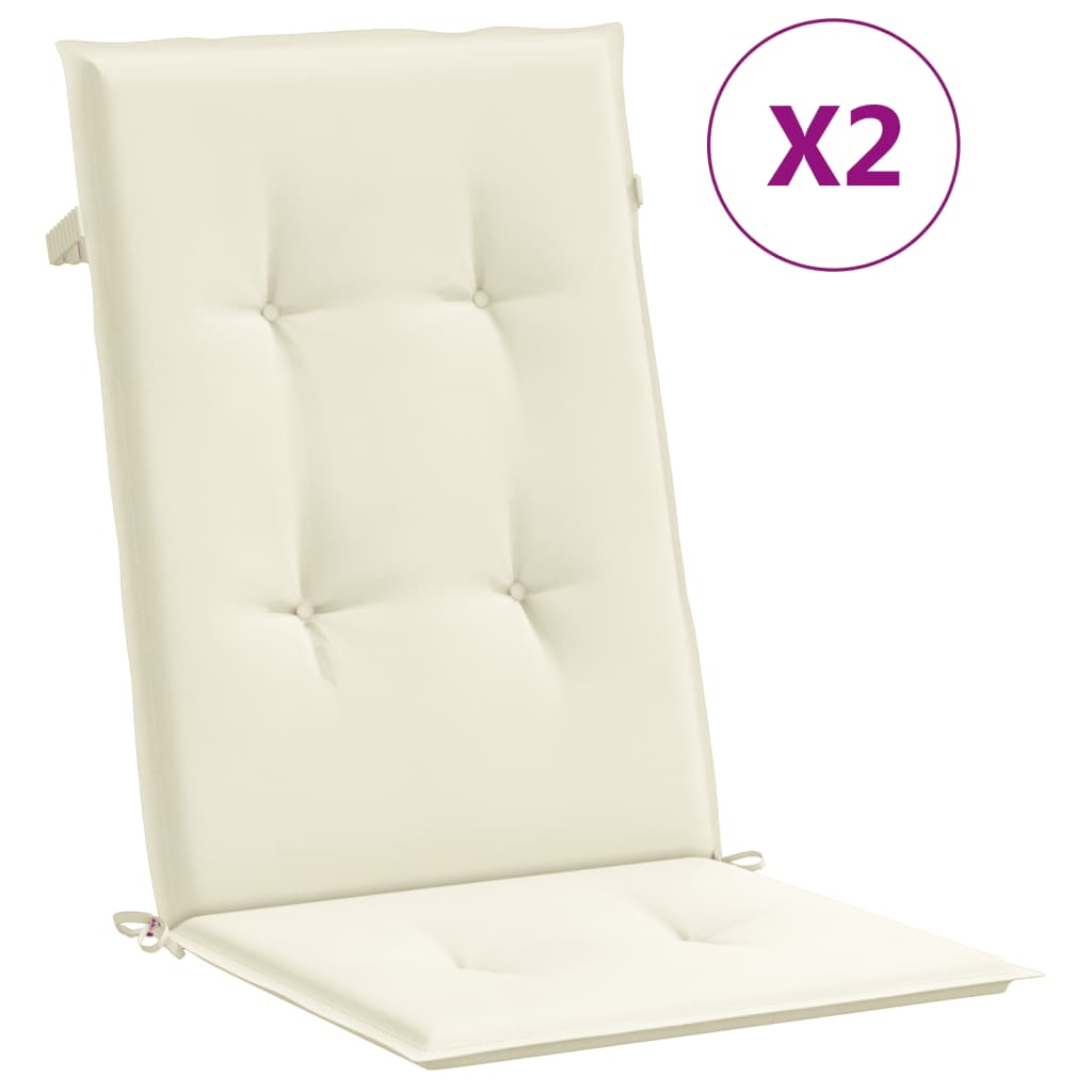 8718475507444_a_en_hd_1 vidaXL Garden Highback Chair Cushions 2 pcs Cream 120x50x3 cm Fabric - Image 2