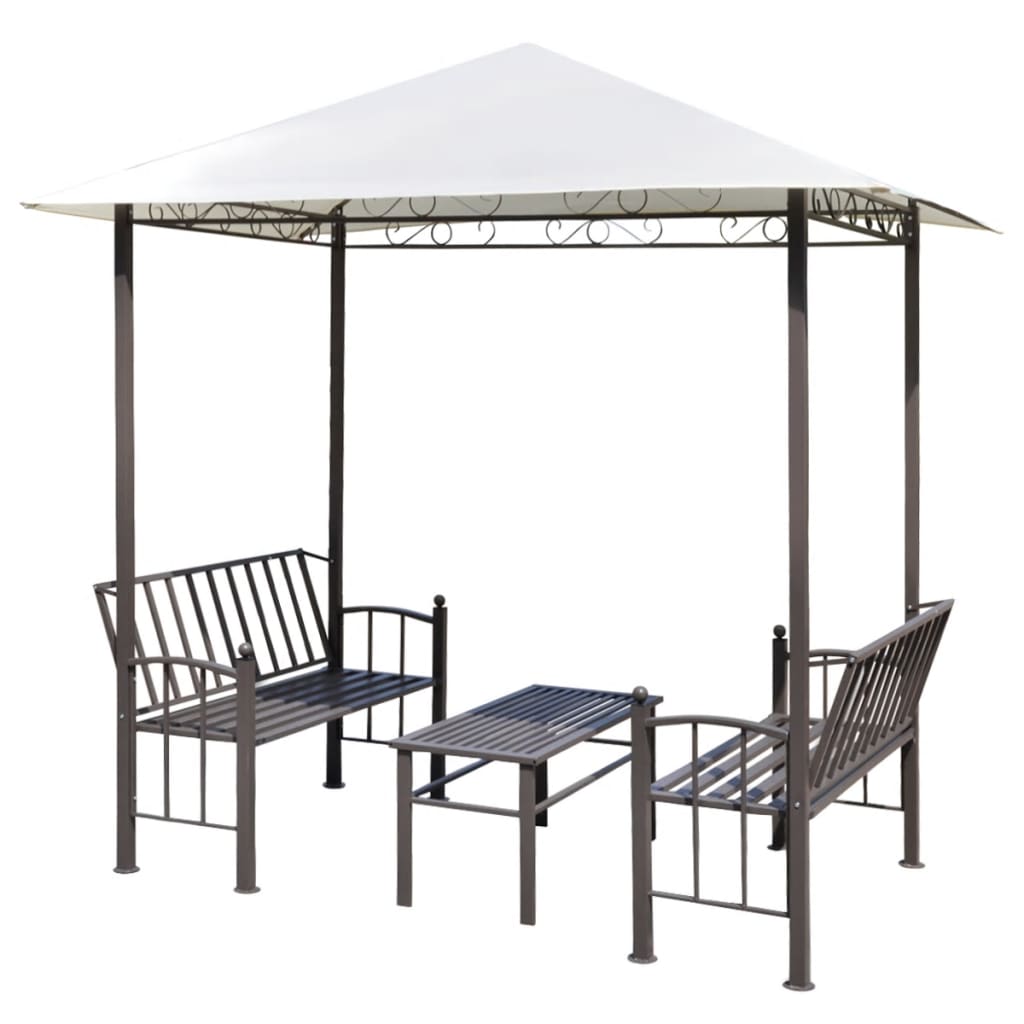 8718475507819_a_en_hd_1 vidaXL Garden Pavilion with Table and Benches 2.5x1.5x2.4 m - Image 2
