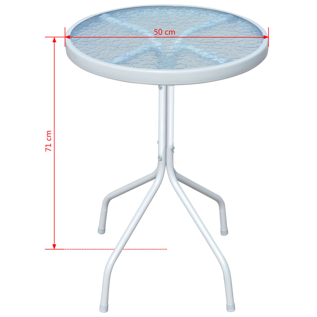 8718475508243_g_en_hd_3 vidaXL Bistro Table Grey 50x71 cm Steel - Image 4