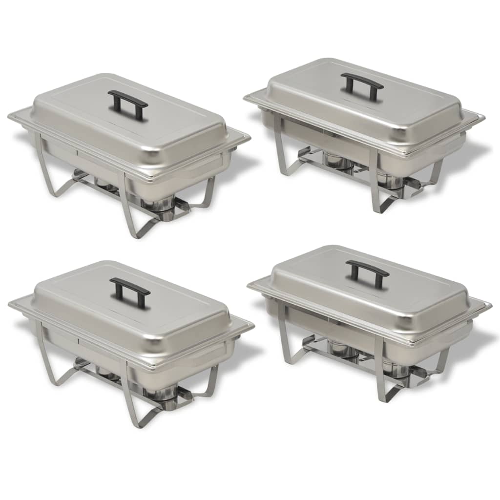 8718475508779_g_en_hd_1 vidaXL 4 Piece Chafing Dish Set Stainless Steel - Image 2
