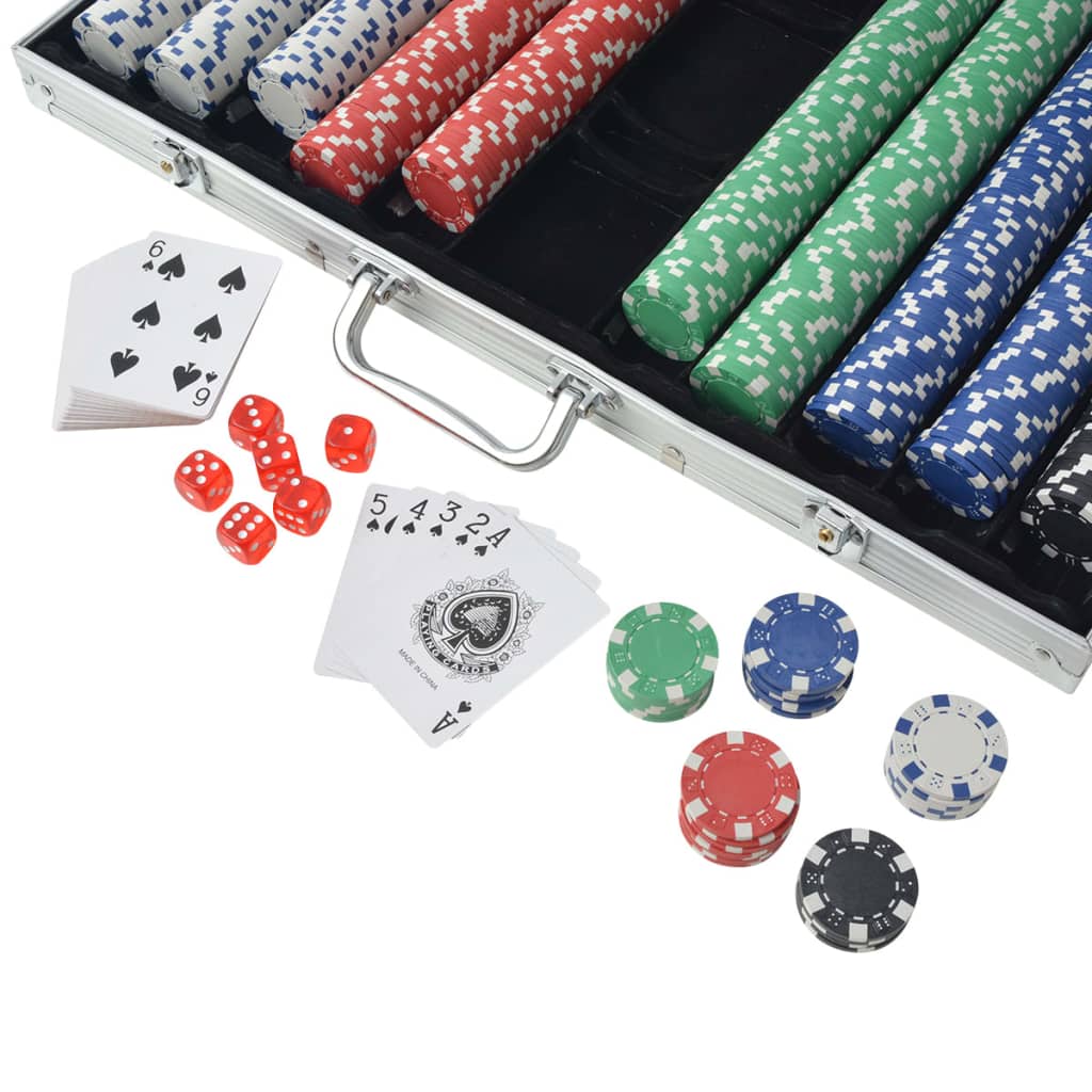 8718475509325_g_en_hd_2 vidaXL Poker Set with 1000 Chips Aluminium - Image 3