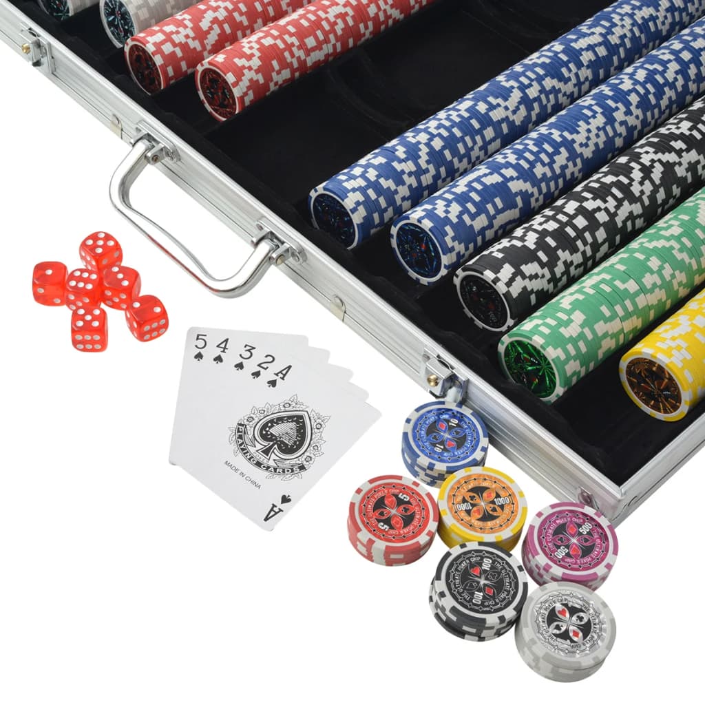 8718475509349_g_en_hd_2 vidaXL Poker Set with 1000 Laser Chips Aluminium - Image 3