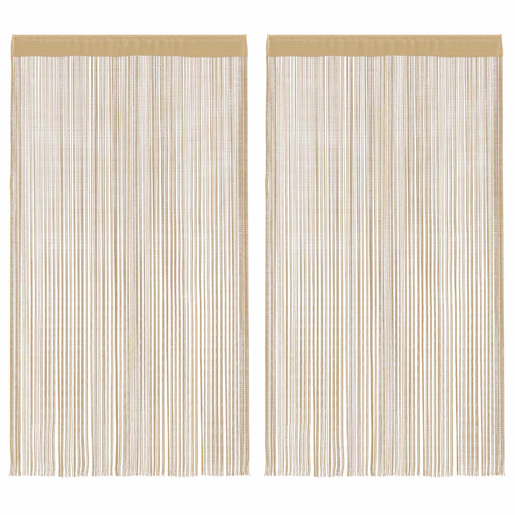 8718475518310_a_en_hd_1 vidaXL String Curtains 2 pcs 140x250 cm Beige - Image 1