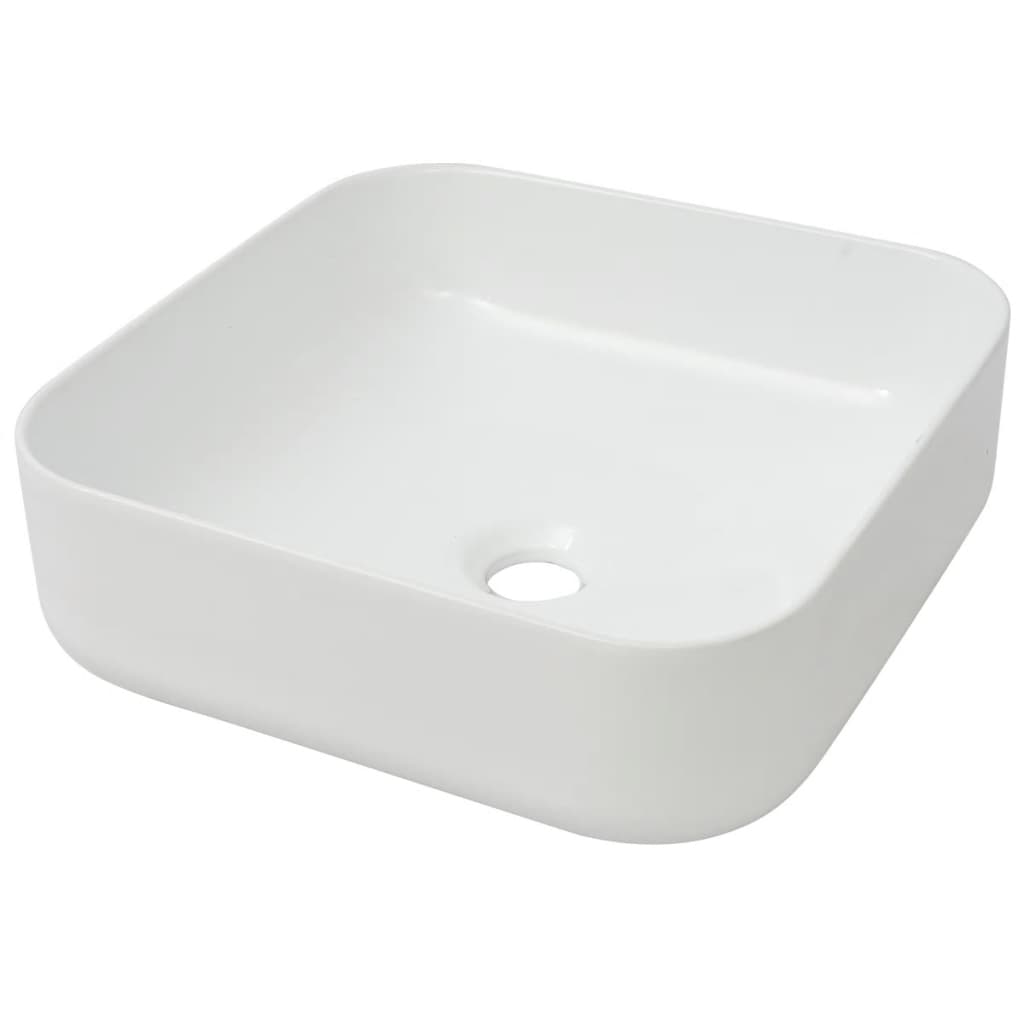 8718475519584_a_en_hd_1 vidaXL Basin Square Ceramic White 39x39x13.5 cm - Image 2