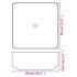 vidaXL Basin Square Ceramic White 39x39x13.5 cm - Image 4