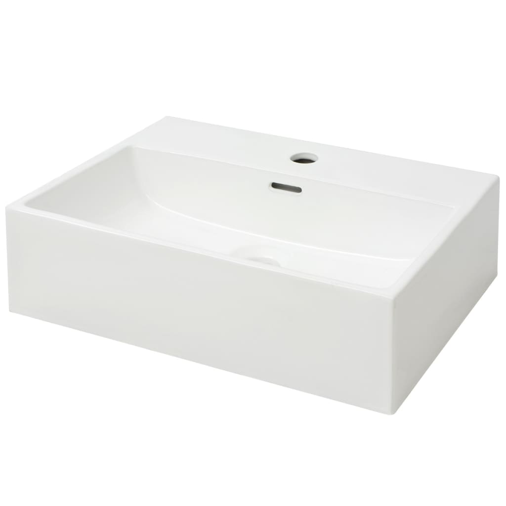 8718475519669_a_en_hd_1 vidaXL Basin with Faucet Hole Ceramic White 51.5x38.5x15 cm - Image 2