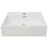 vidaXL Basin with Faucet Hole Ceramic White 51.5x38.5x15 cm - Image 3