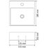 vidaXL Basin with Faucet Hole Ceramic White 51.5x38.5x15 cm - Image 6