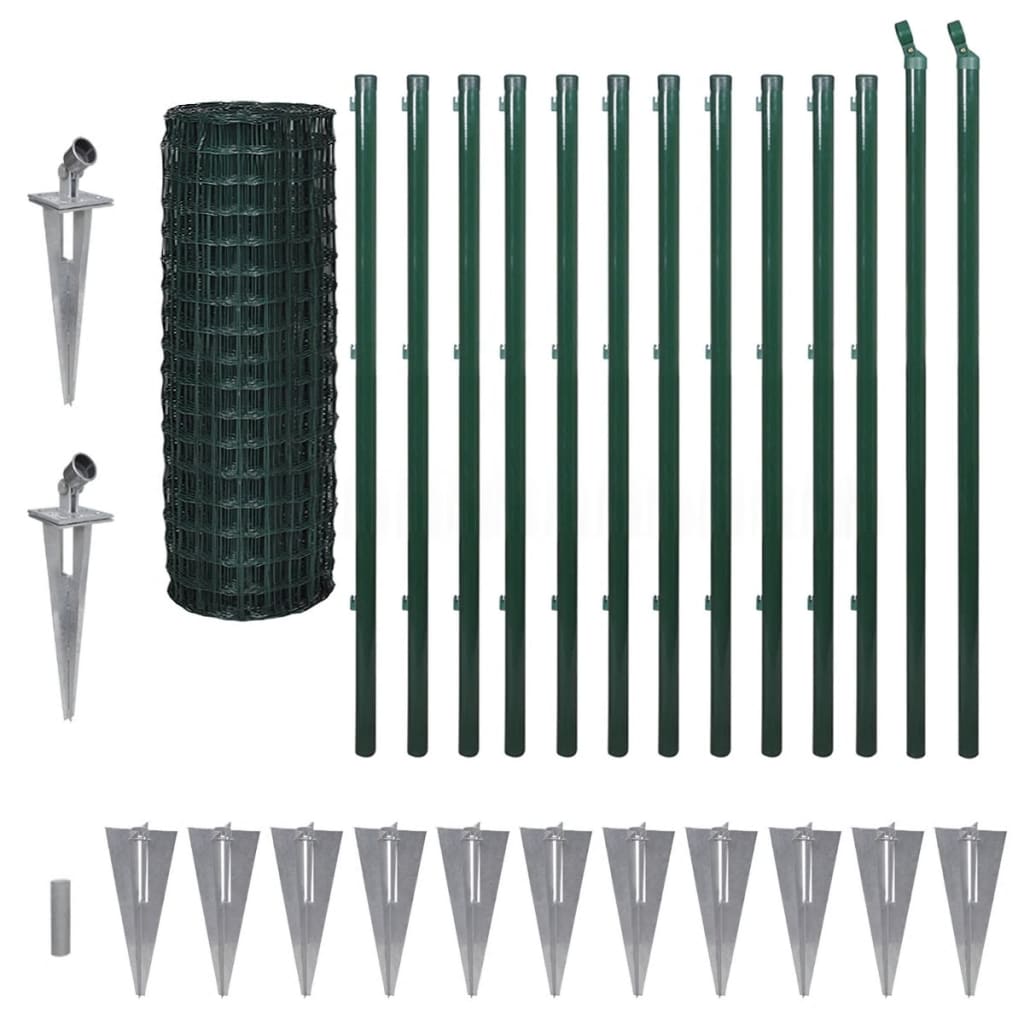 8718475520092_a_en_hd_1 vidaXL Euro Fence Steel 25x1.2 m Green - Image 2