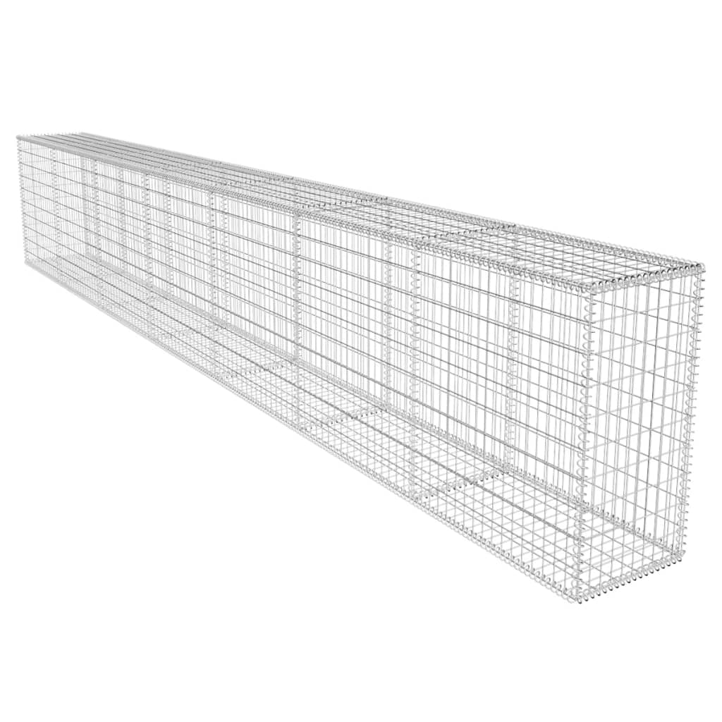 8718475521501_a_en_hd_1 vidaXL Gabion Wall with Cover Galvanised Steel 600x50x100 cm - Image 2