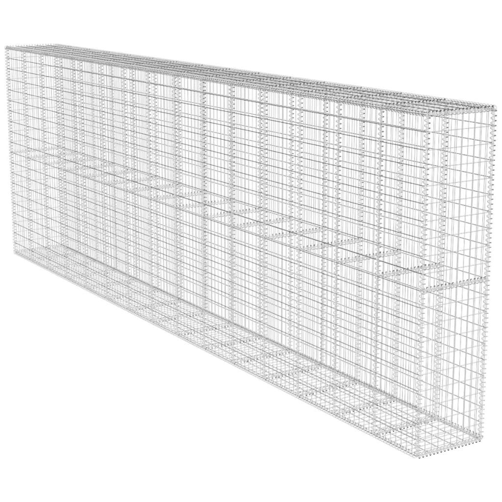 8718475521518_a_en_hd_1 vidaXL Gabion Wall with Cover Galvanised Steel 600x50x200 cm - Image 2