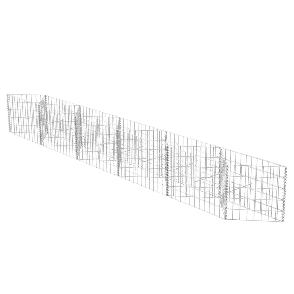 8718475521587_a_en_hd_1 vidaXL Gabion Basket Galvanised Steel 300x30x50 cm - Image 2