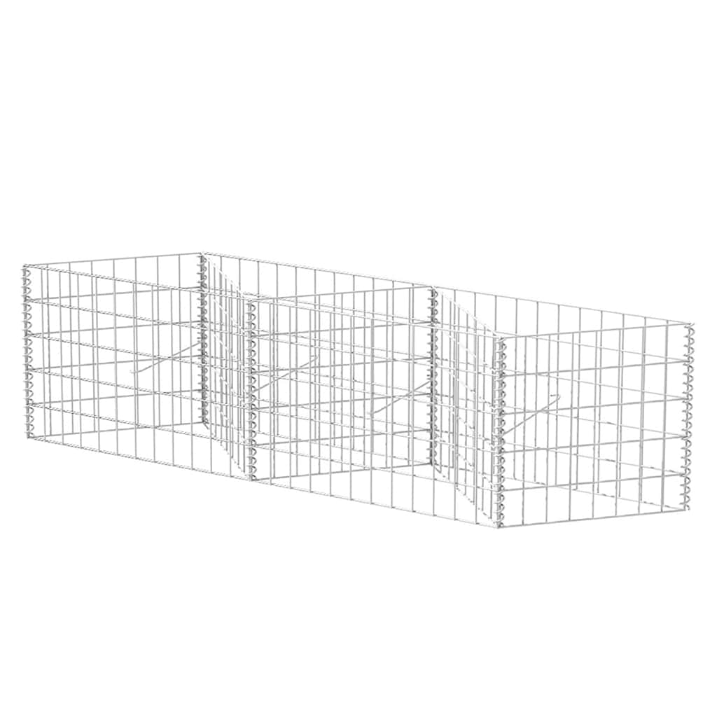 8718475521600_a_en_hd_1 vidaXL Gabion Basket Galvanised Steel 120x30x50 cm - Image 2