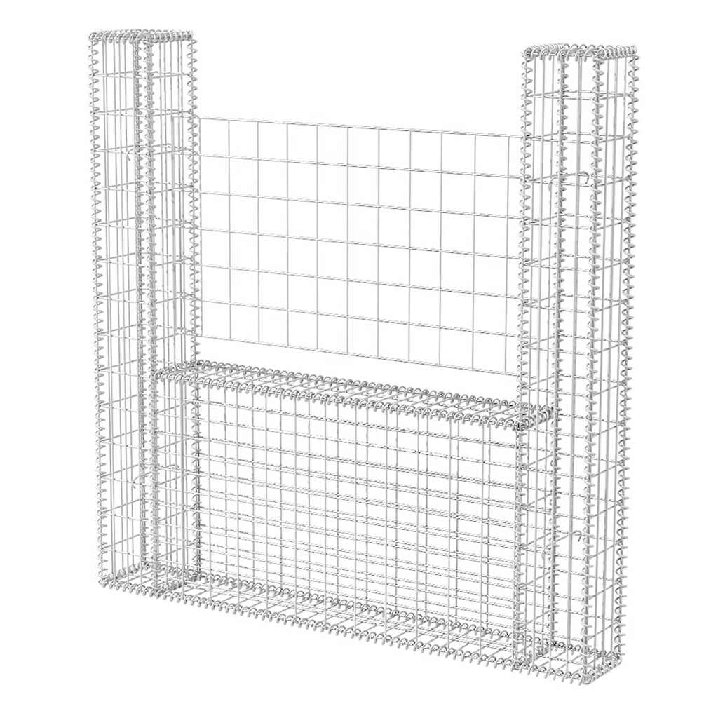 8718475521655_a_en_hd_1 vidaXL Gabion Basket U-Shape Galvanised Steel 160x20x150 cm - Image 2