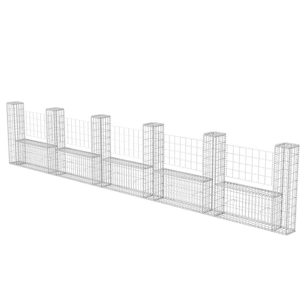 8718475521679_a_en_hd_1 vidaXL Gabion Basket U-Shape Galvanised Steel 570x20x100 cm - Image 2