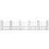 vidaXL Gabion Basket U-Shape Galvanised Steel 570x20x100 cm - Image 4