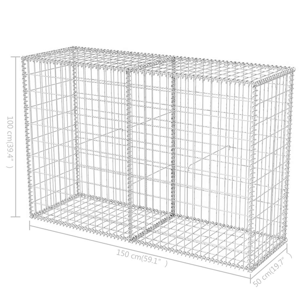 8718475521716_g_en_hd_5 vidaXL Gabion Basket Galvanised Steel 150x50x100 cm - Image 7