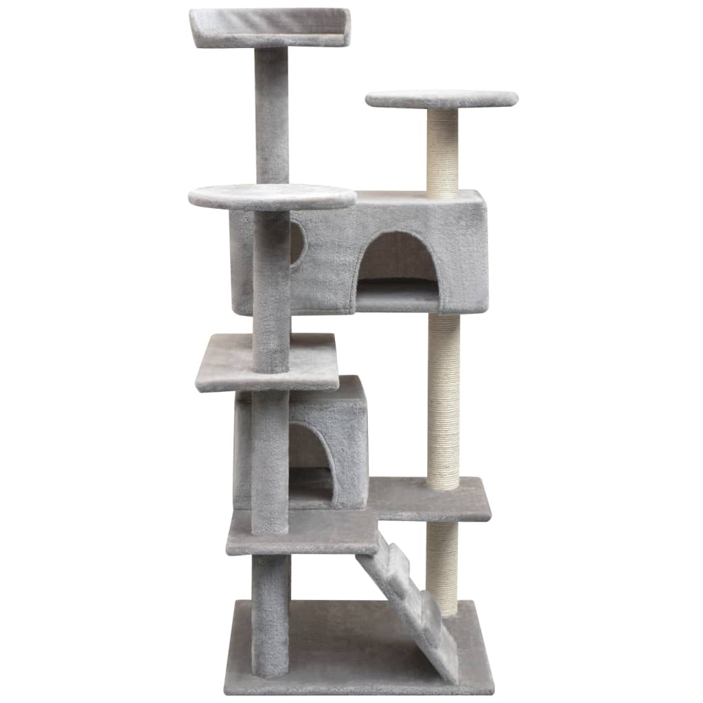 8718475522768_g_en_hd_1 vidaXL Cat Tree with Sisal Scratching Posts 125 cm Grey - Image 2