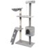 vidaXL Cat Tree with Sisal Scratching Posts 150 cm Grey - Image 2