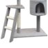 vidaXL Cat Tree with Sisal Scratching Posts 150 cm Grey - Image 3