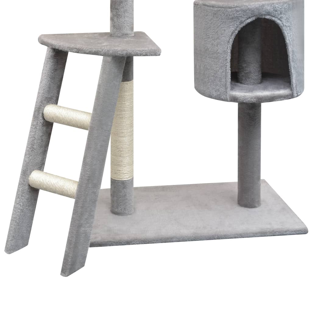 8718475522867_g_en_hd_2 vidaXL Cat Tree with Sisal Scratching Posts 150 cm Grey - Image 3