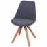 vidaXL Dining Chairs 2 pcs Dark Grey Fabric - Image 2
