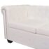 vidaXL Chesterfield Corner Sofa 5-Seater Artificial Leather White - Image 5