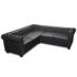 vidaXL Chesterfield Corner Sofa 5-Seater Artificial Leather Black - Image 2