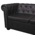 vidaXL Chesterfield Corner Sofa 5-Seater Artificial Leather Black - Image 5