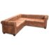 vidaXL Chesterfield Corner Sofa 5-Seater Artificial Leather Brown - Image 2
