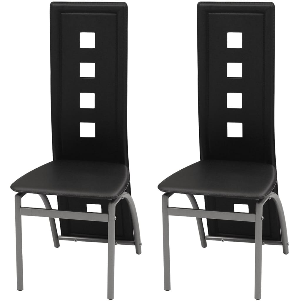 8718475525332_a_en_hd_1 vidaXL Dining Chairs 2 pcs Black Faux Leather - Image 1