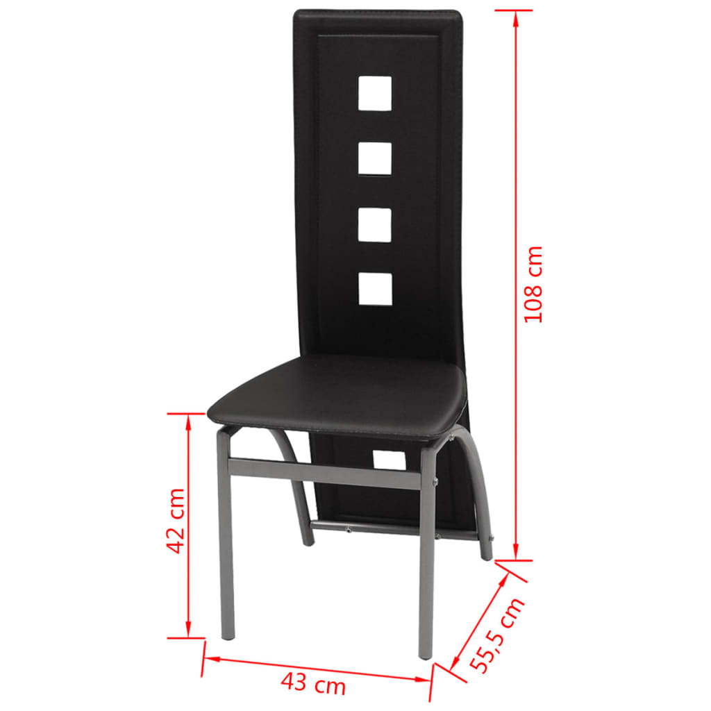 8718475525332_g_en_hd_4 vidaXL Dining Chairs 2 pcs Black Faux Leather - Image 5