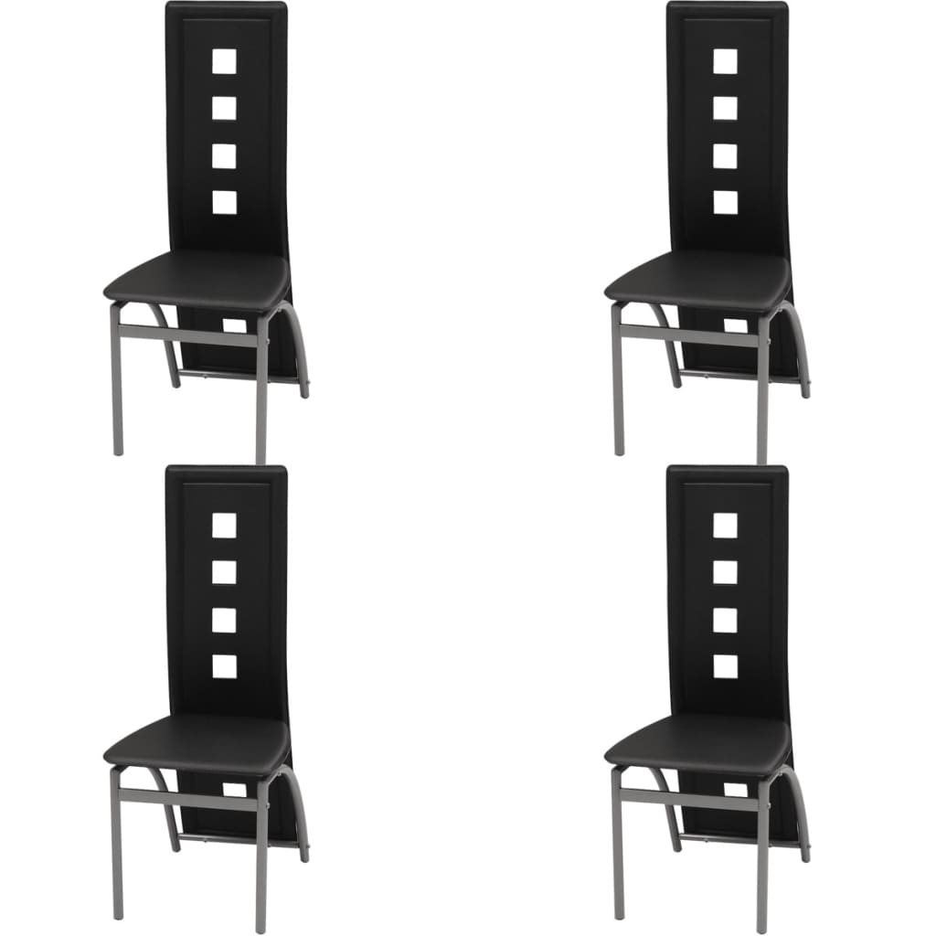 8718475525349_a_en_hd_1 vidaXL Dining Chairs 4 pcs Black Faux Leather - Image 1