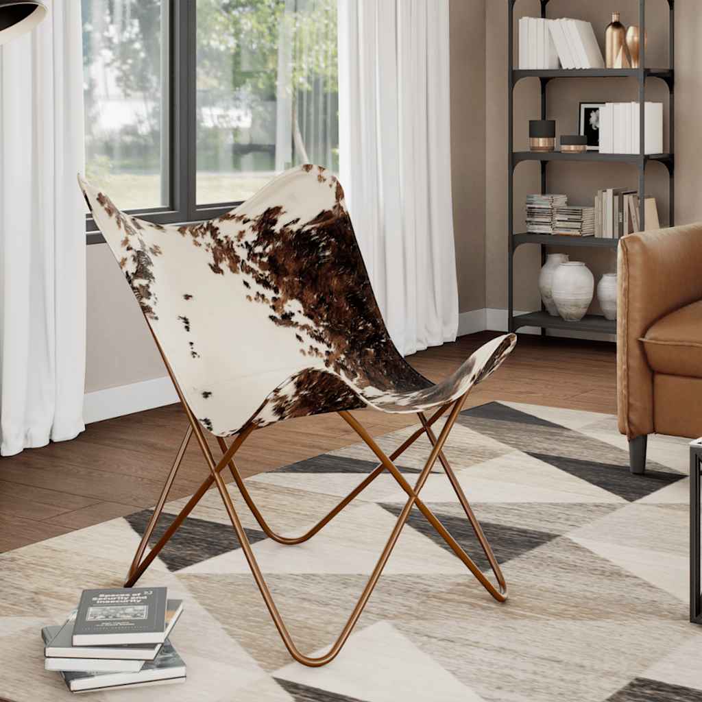 8718475525783_m_en_hd_1 vidaXL Butterfly Chair Brown and White Real Cowhide Leather - Image 1