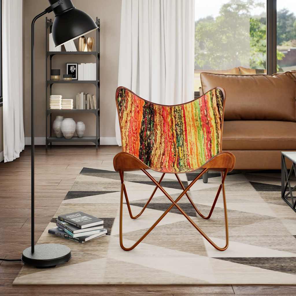 8718475525790_g_en_hd_1 vidaXL Butterfly Chair Multicolour Chindi Fabric - Image 3