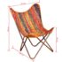 vidaXL Butterfly Chair Multicolour Chindi Fabric - Image 12