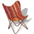 vidaXL Butterfly Chair Multicolour Chindi Fabric - Image 4