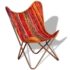 vidaXL Butterfly Chair Multicolour Chindi Fabric - Image 5