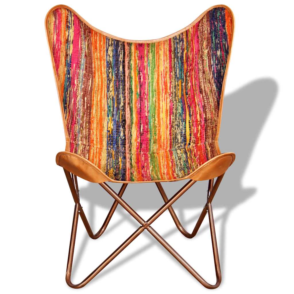 8718475525790_g_en_hd_6 vidaXL Butterfly Chair Multicolour Chindi Fabric - Image 8