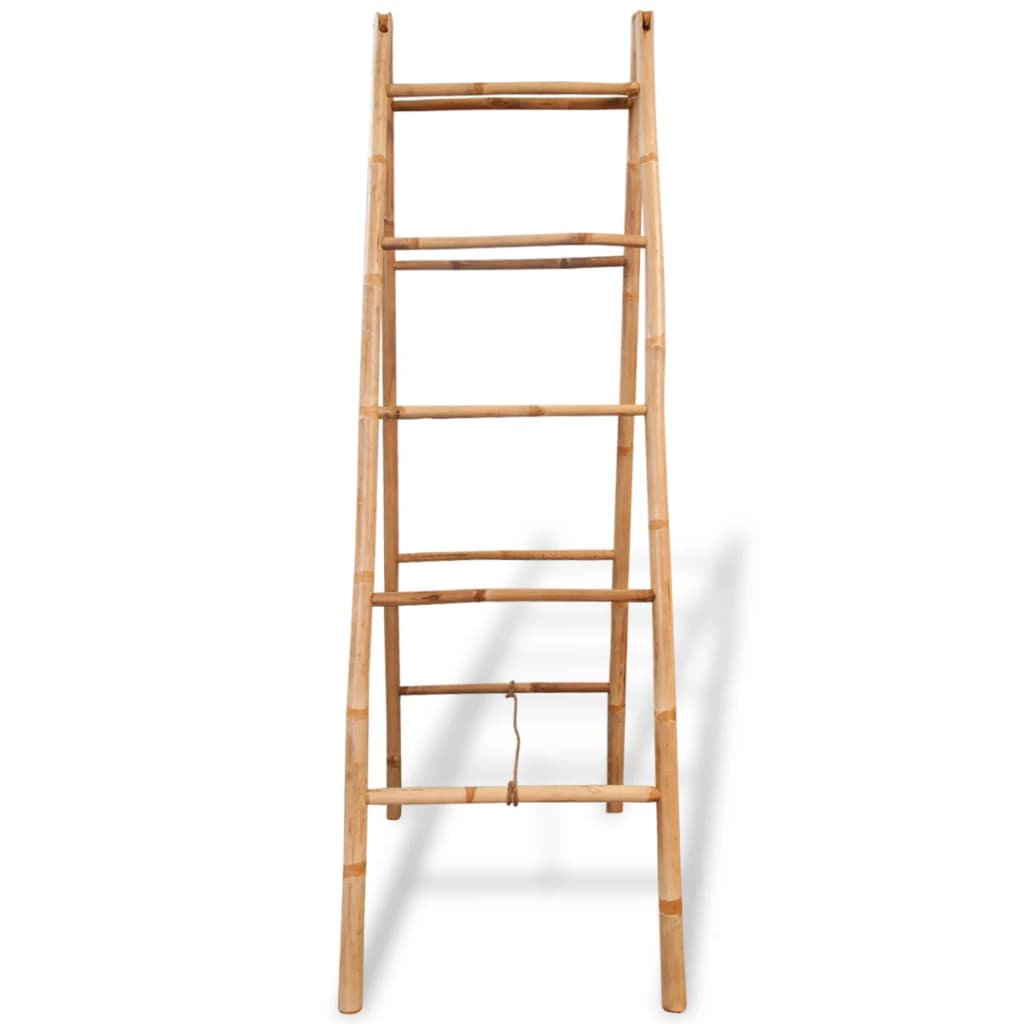 8718475525950_g_en_hd_1 vidaXL Double Towel Ladder with 5 Rungs Bamboo 50x160 cm - Image 2