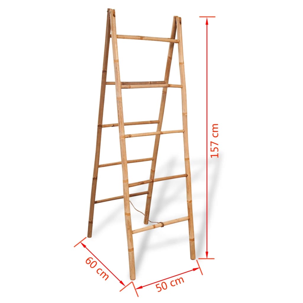8718475525950_g_en_hd_4 vidaXL Double Towel Ladder with 5 Rungs Bamboo 50x160 cm - Image 5