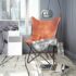 vidaXL Butterfly Chair Brown Real Leather - Image 3