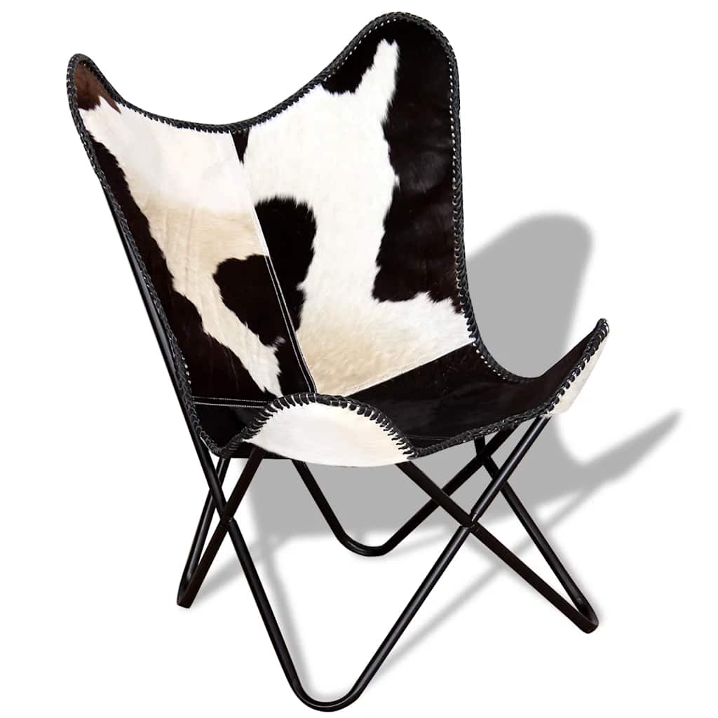 8718475526100_a_en_hd_1 vidaXL Butterfly Chair Black and White Real Cowhide Leather - Image 2