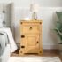 vidaXL Bedside Cabinet Mexican Pine Corona Range 53x39x66 cm - Image 4