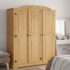 vidaXL Wardrobe Mexican Pine Corona Range 3 Doors