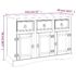 vidaXL Sideboard Solid Mexican Pinewood Corona Range 132x43x78 cm - Image 9