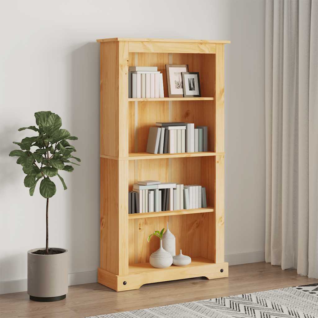 8718475526230_m_en_hd_1 vidaXL 4-Tier Bookcase Mexican Pine Corona Range 80x29x150 cm - Image 1