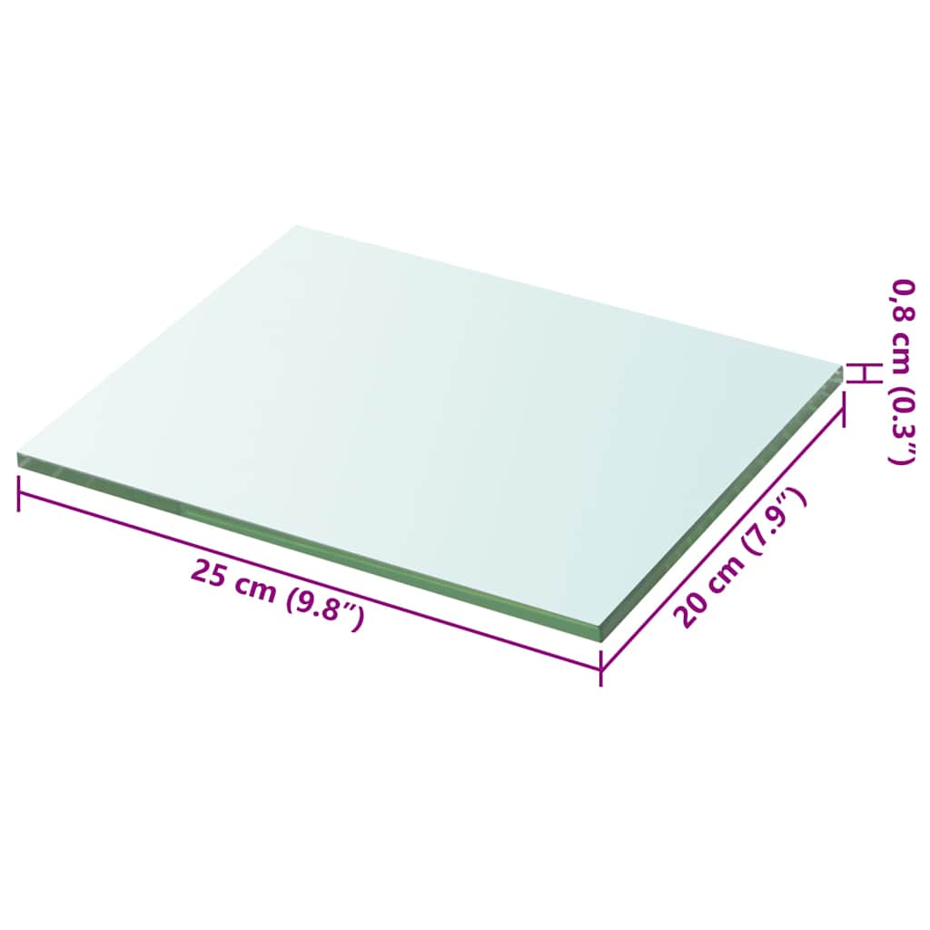 8718475526841_g_en_hd_2 vidaXL Shelf Panel Glass Clear 20x25 cm - Image 3