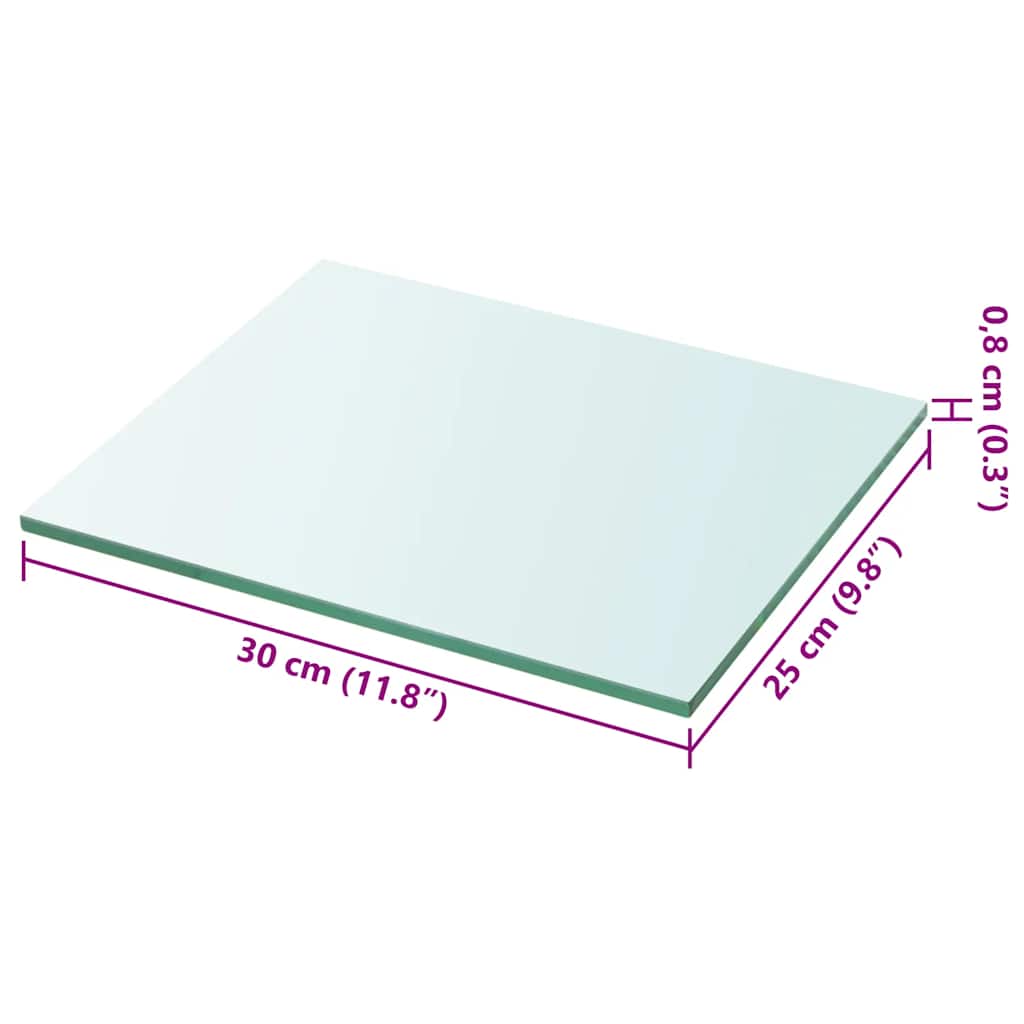 8718475526896_g_en_hd_2 vidaXL Shelf Panel Glass Clear 30x25 cm - Image 3
